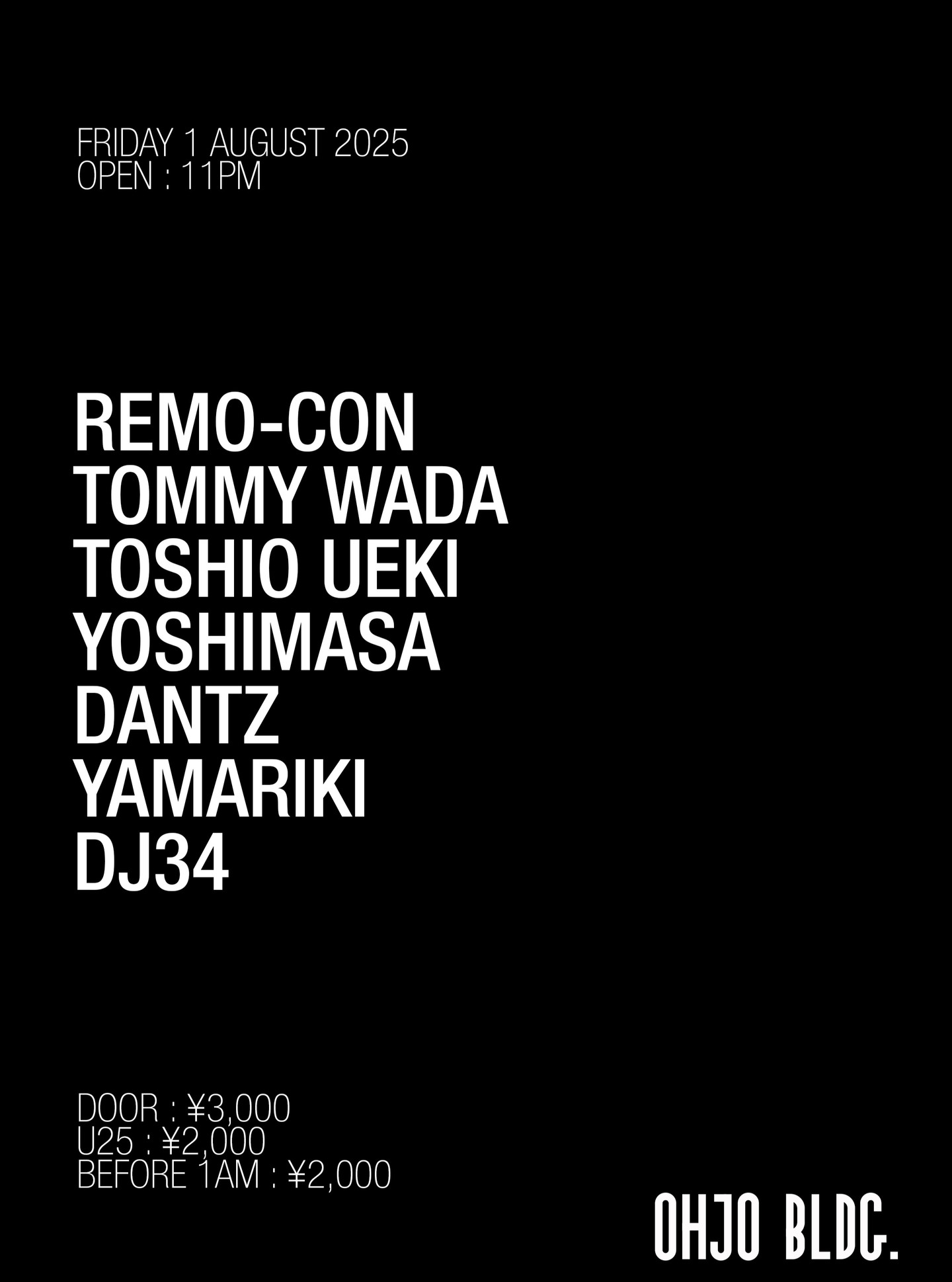 AUG 2nd FRI at OHJO BLDG.